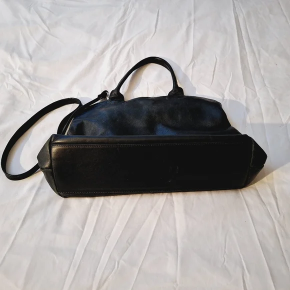 BIASIA GENIUNE LEATHER HANDBAG – CROSSBODY DARK NAVY – VINTAGE - Picture 3 of 8